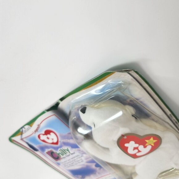 Ty Legends Teenie Beanie Baby McDonalds CHILLY The Polar Bear Plush VTG - Picture 4 of 9